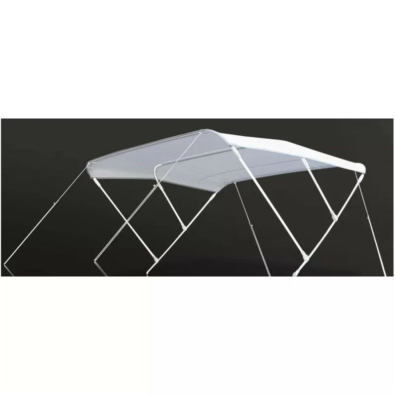 Bimini Alu Brossé 3 Arceaux - Blanc - ORANGEMARINE 225 (largeur) X 140 (hauteur) X 180 (longueur) Cm – Image 3
