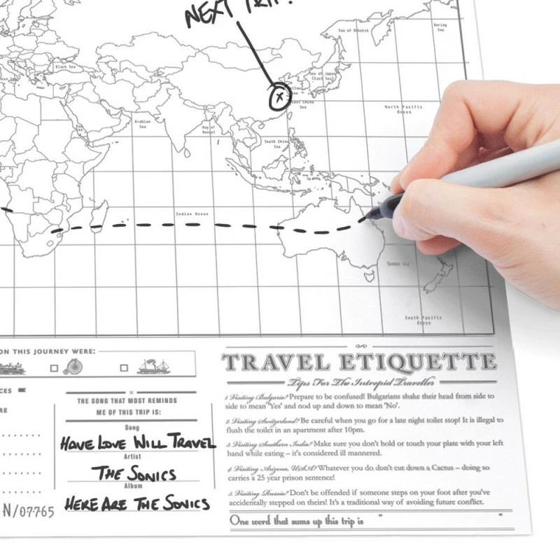 CARTE DU MONDE A GRATTER SCRATCH TRAVEL MAP – Image 4