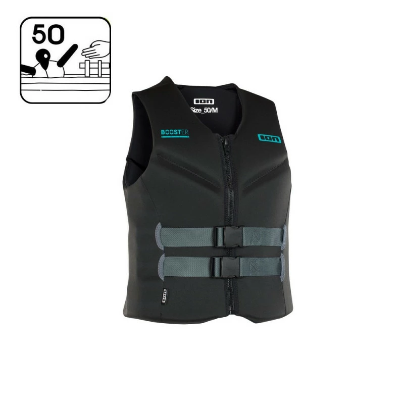 GILET DE FLOTABILITE ION BOOSTER 50 NEWTON FRONTZIP NOIR – Image 2