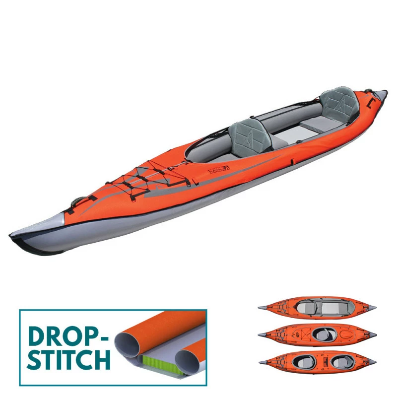 KAYAK GONFLABLE ADVANCED ELEMENTS FRAME CONVERTIBLE ELITE ROUGE – Image 2