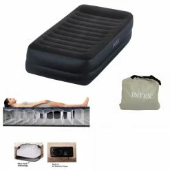 LIT GONGLABLE REST BED FIBER TECH 1 PLACE ELECTRIQUE INTEX
