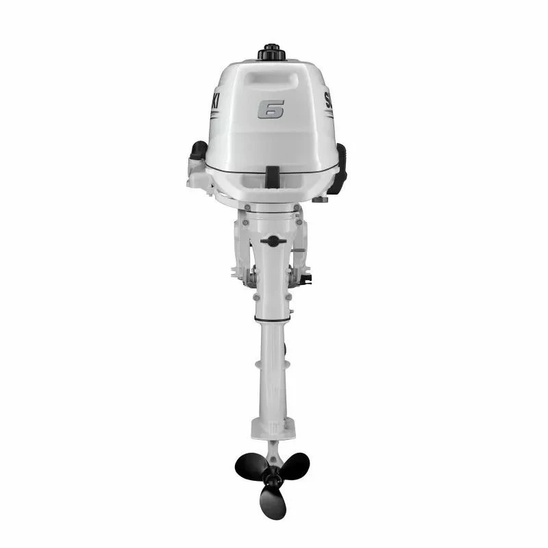 Moteur Hors-bord 4T SUZUKI 6 CV Arbre Court Blanc - SUZUKI – Image 4