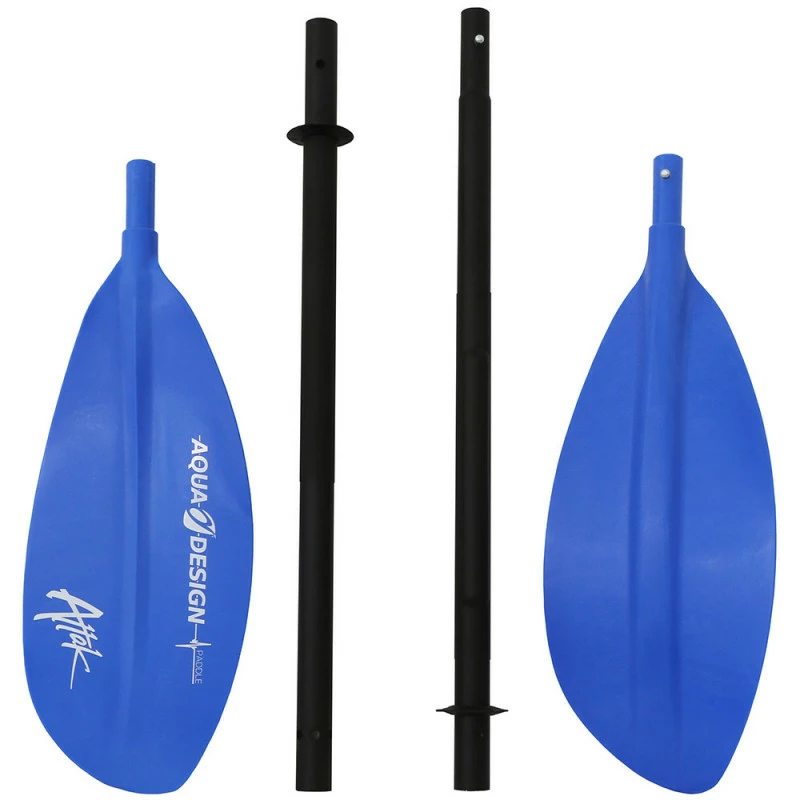 PAGAIE KAYAK AQUADESIGN ATTAK 4 PARTIES 220CM Bleu – Image 4