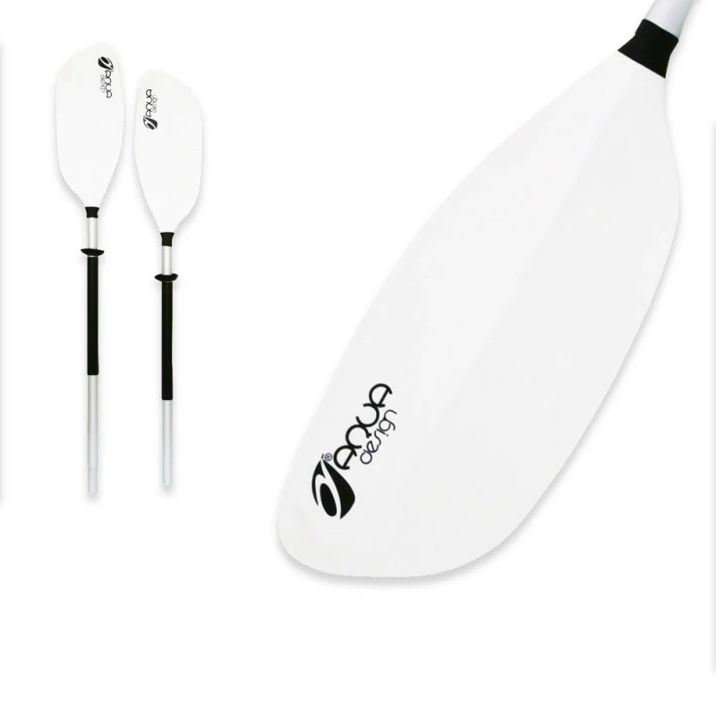 PAGAIE KAYAK AQUADESIGN WHITE 2 PARTIES 215CM – Image 2