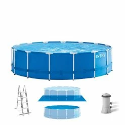 PISCINE TUBULAIRE RONDE INTEX METAL FRAME 4.57 X 1.22