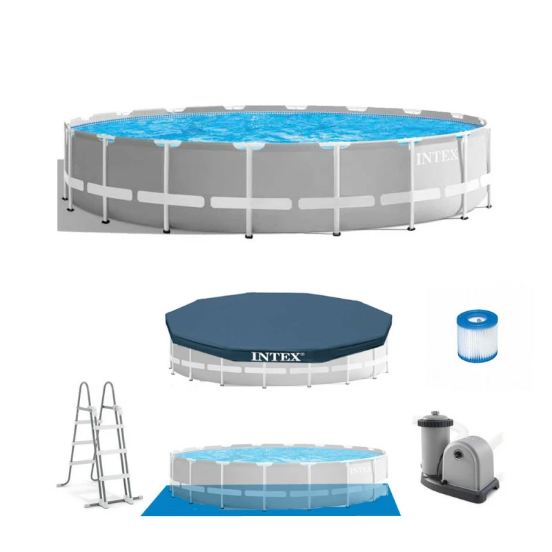 PISCINE TUBULAIRE RONDE INTEX PRISM FRAME 6,10 X 1,32 M – Image 2