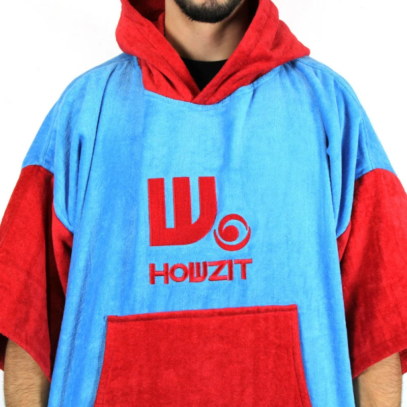Poncho Howzit Rouge/bleu – Image 8