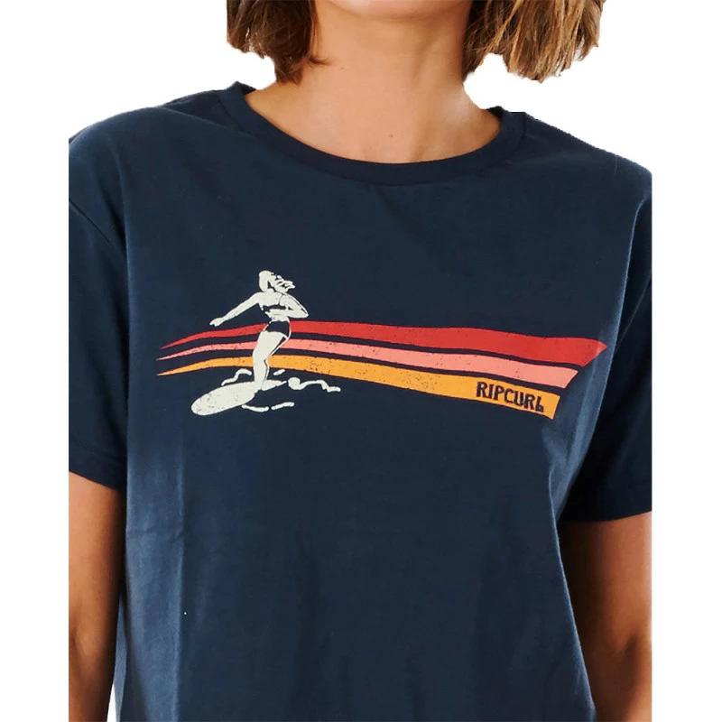 T-SHIRT RIP CURL GOLDEN STATE CROP BLEU MARINE FEMME â Image 4